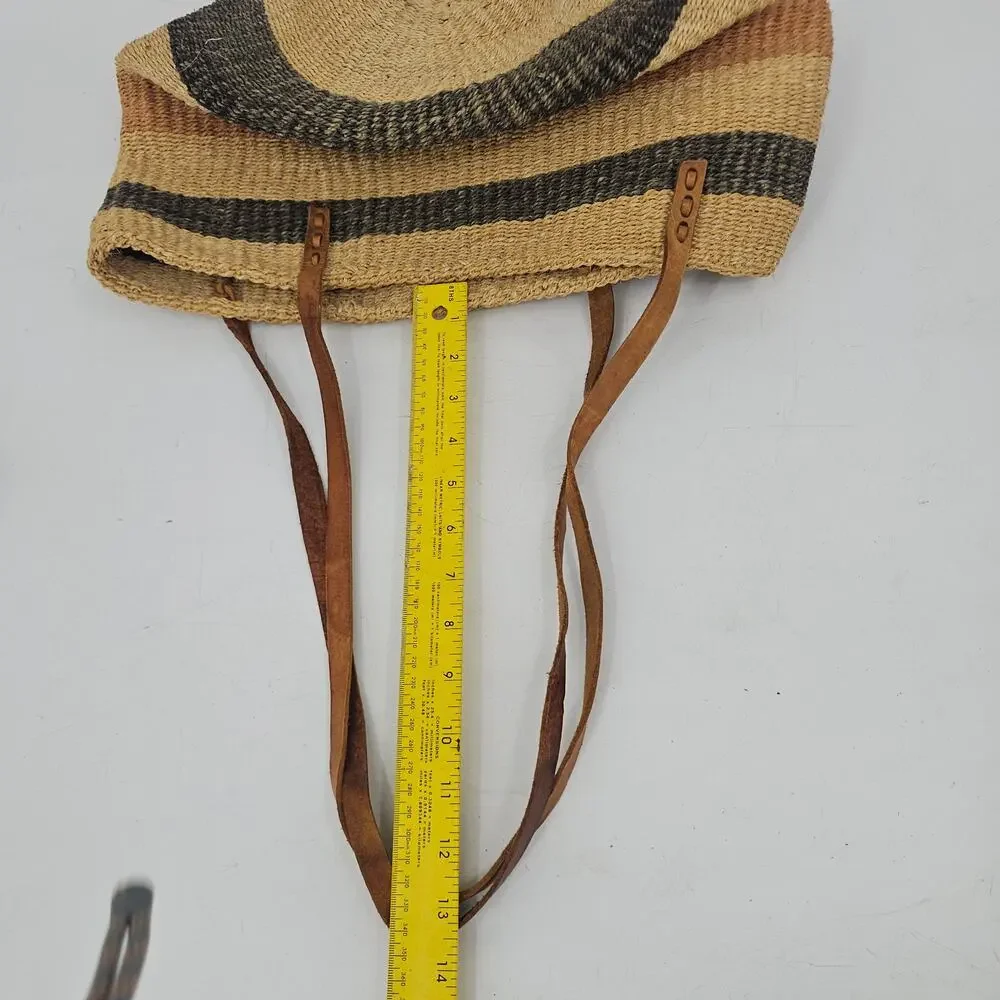 Vintage Large Handwoven Sisal Tote Kiondo Bag Eco-friendly Sustainable Boho